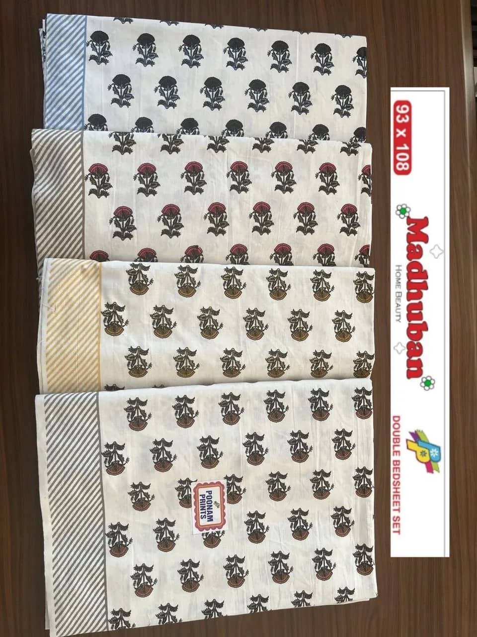 White with black and red floral — White with black and red floral