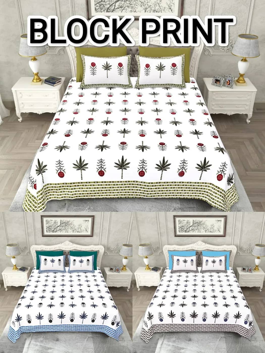 White with red and green floral 2 — White with red and green floral 2