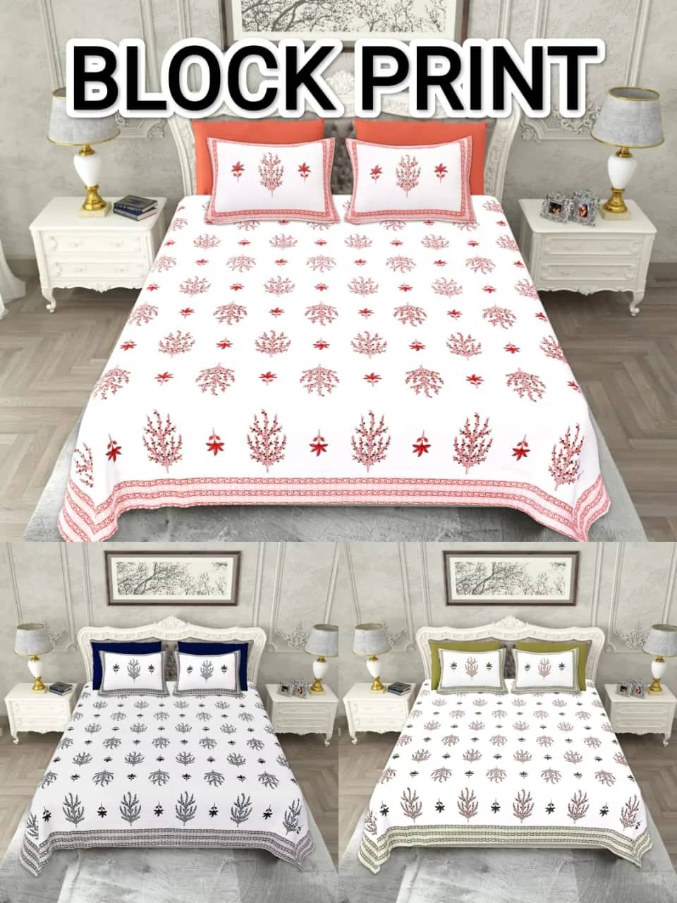 White with red floral — White with red floral