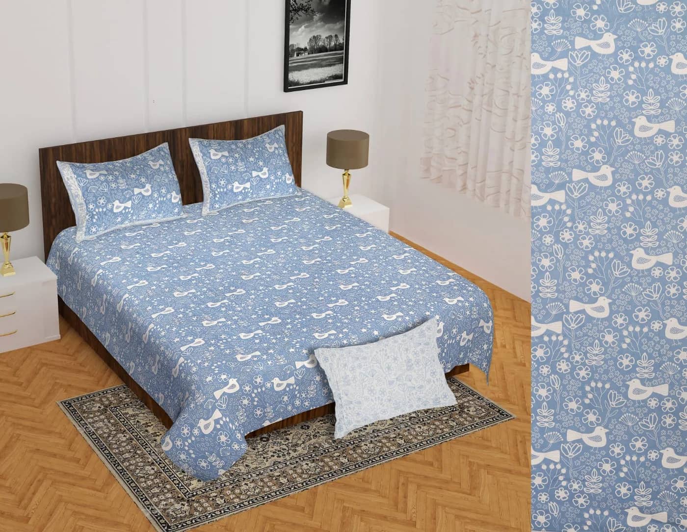 Light blue floral in Light blue floral — full view