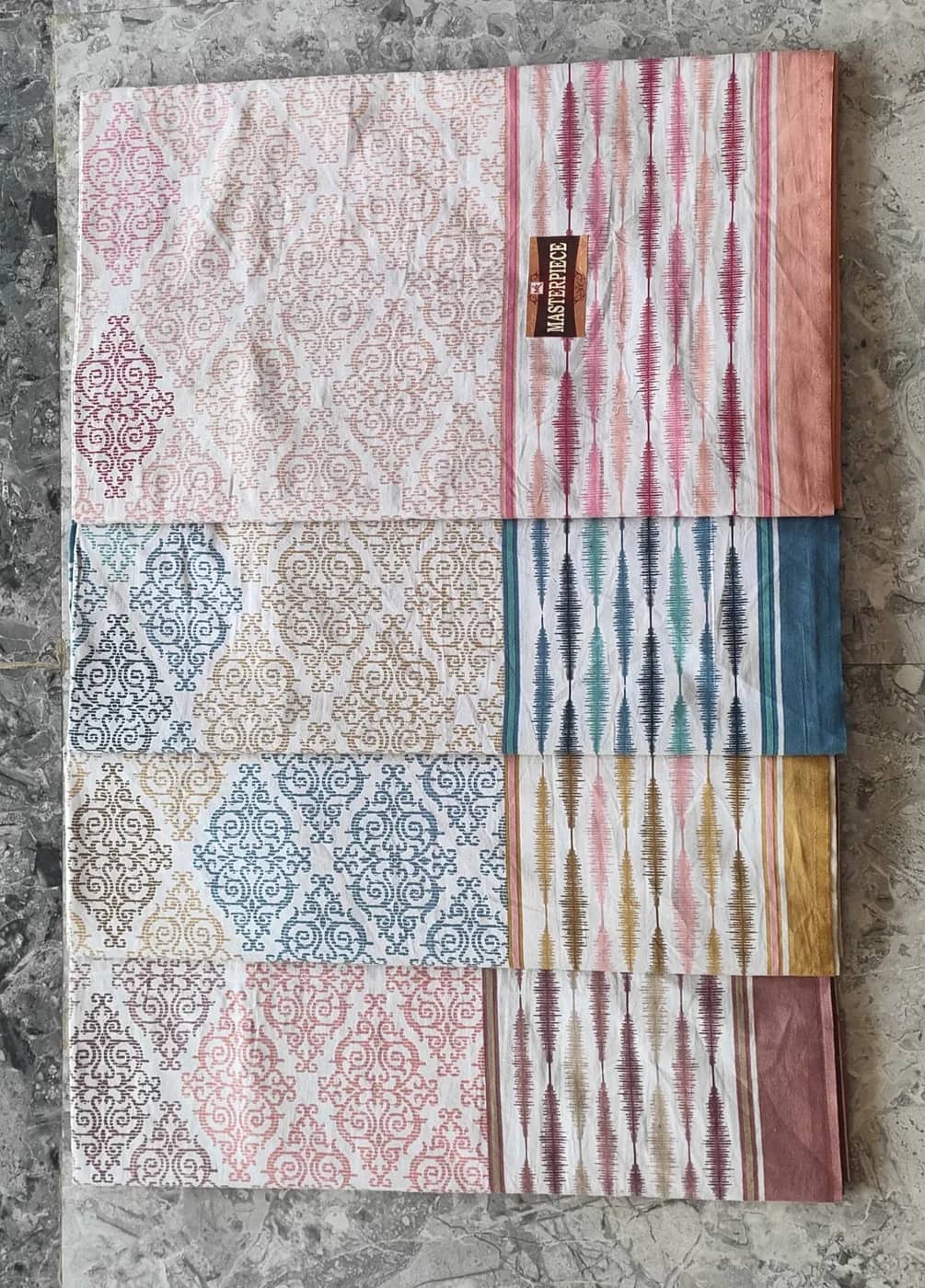 Pink, blue and white geometric — Pink, blue and white geometric