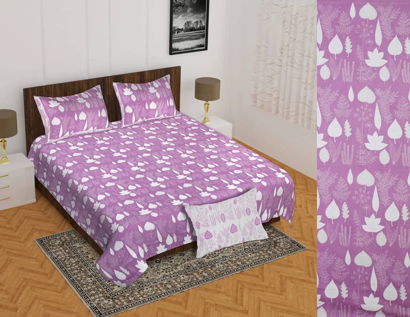 Purple floral in Purple floral — full view