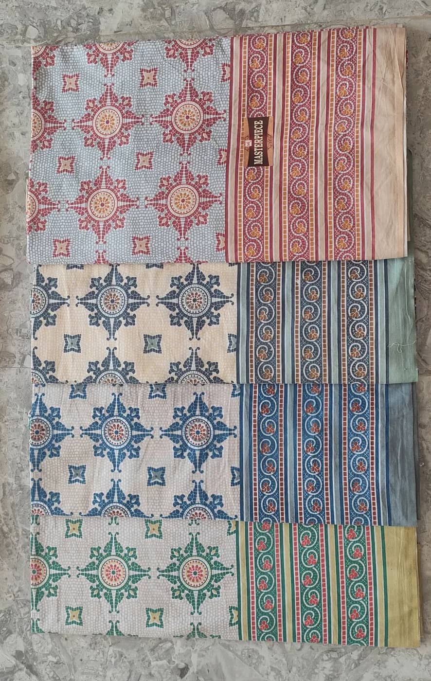 Red, blue and beige geometric — Red, blue and beige geometric