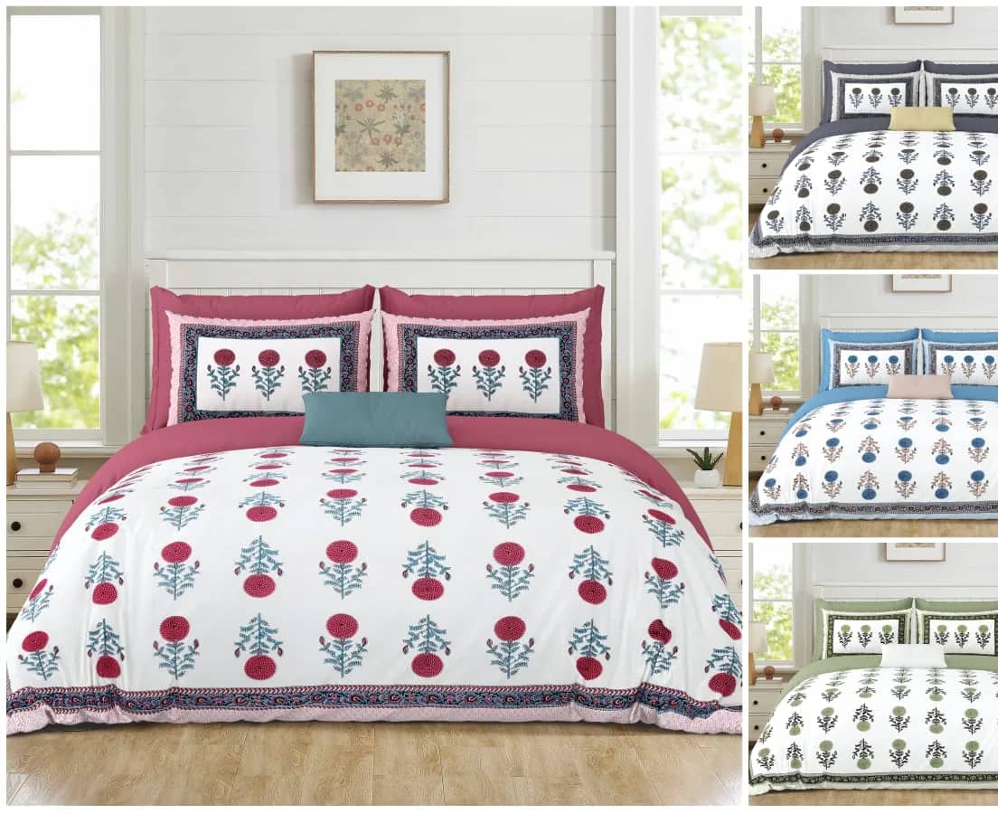 Coral teal and cream floral — Coral teal and cream floral
