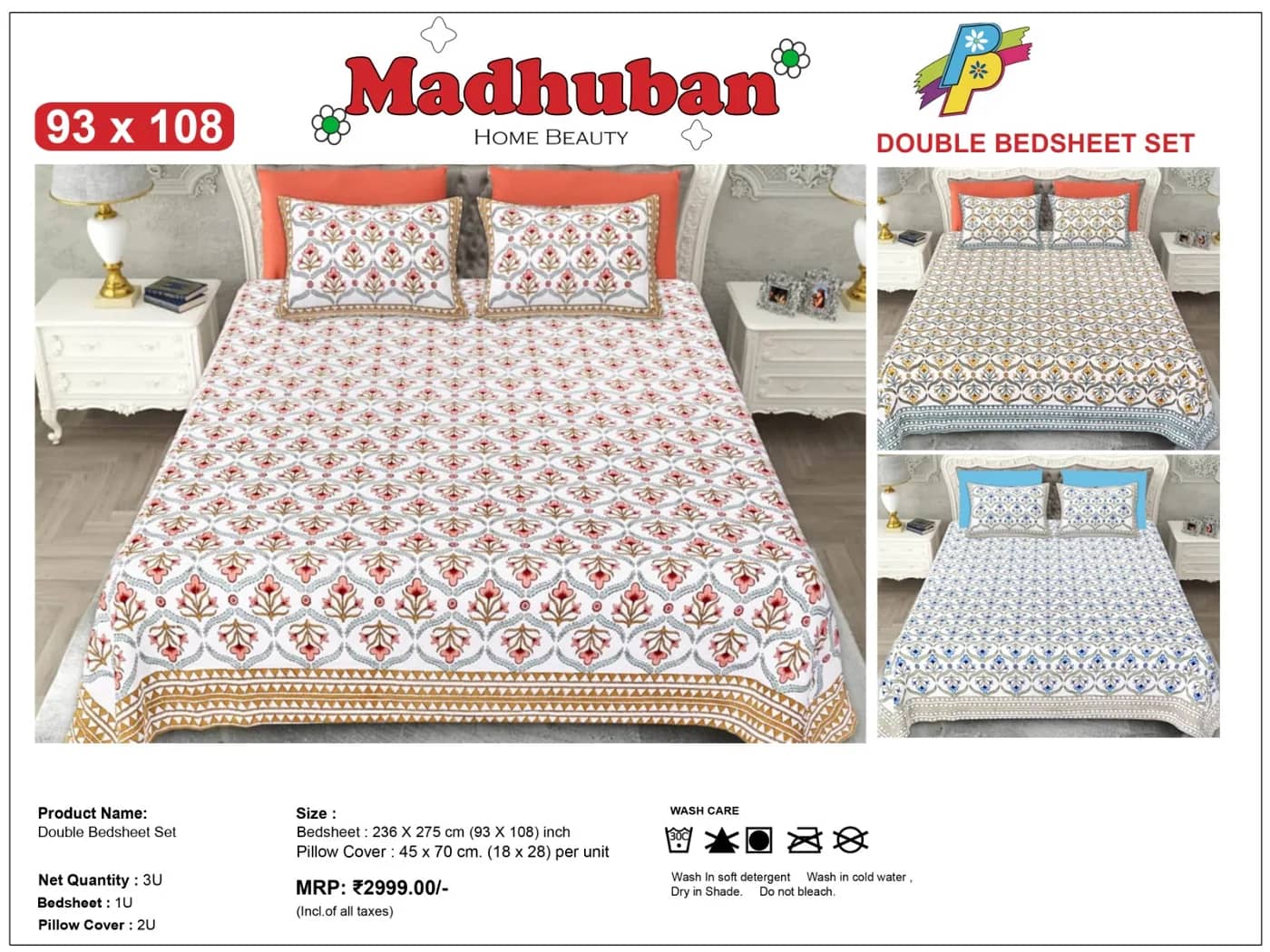 White with red and grey geometric — White with red and grey geometric