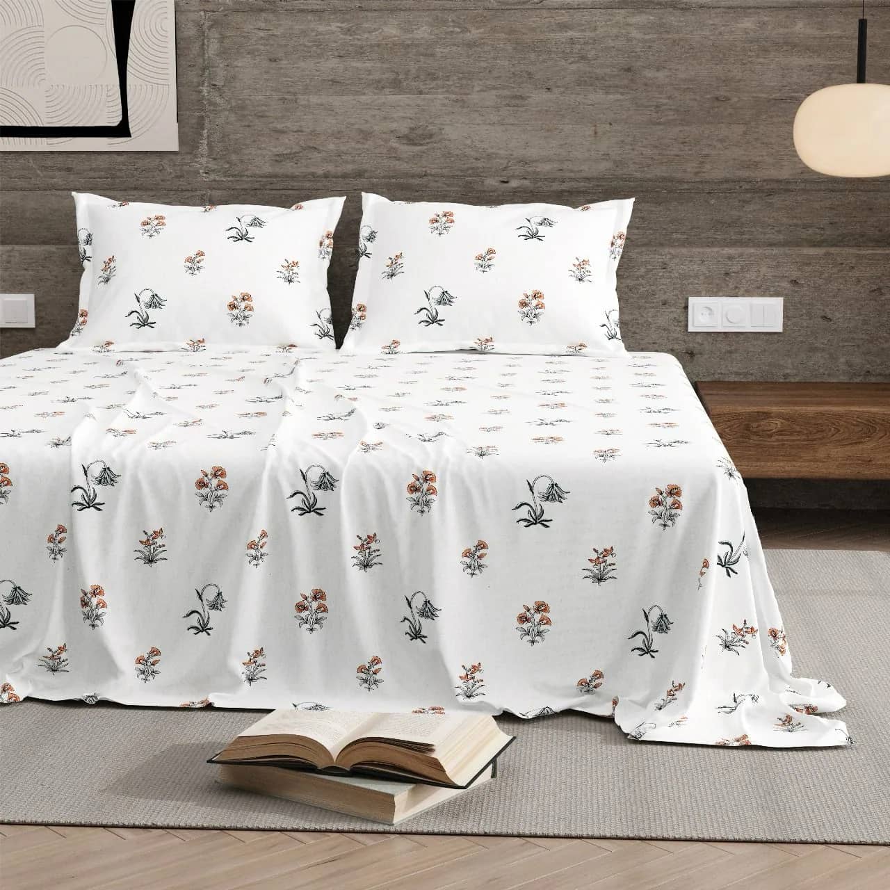 White with multicolor floral 2 in White with multicolor floral 2 — full view