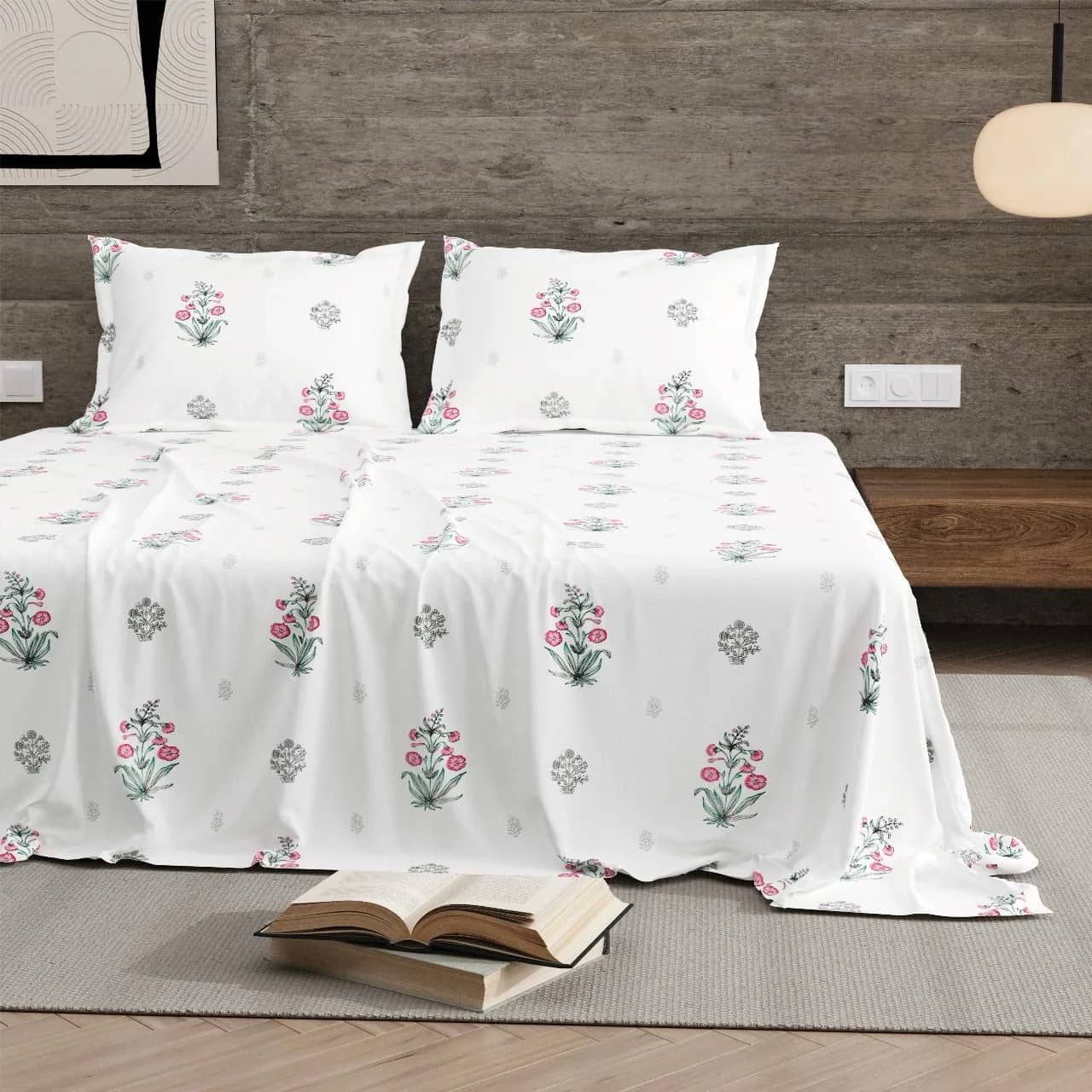 White with multicolor floral 3 — White with multicolor floral 3