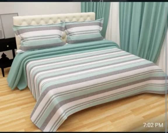 Mint green, white and grey stripes in Mint green, white and grey stripes — full view